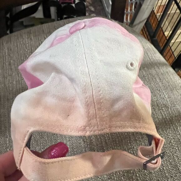 Ladies Adidas pink and orange tie dye ball cap - Picture 4 of 6